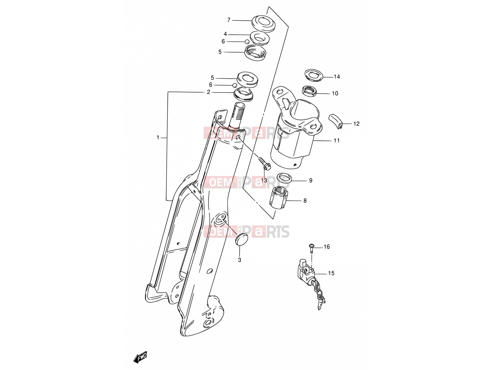 SUZUKI FB100 / FB100D V (1997) 46 - FRONT FORK