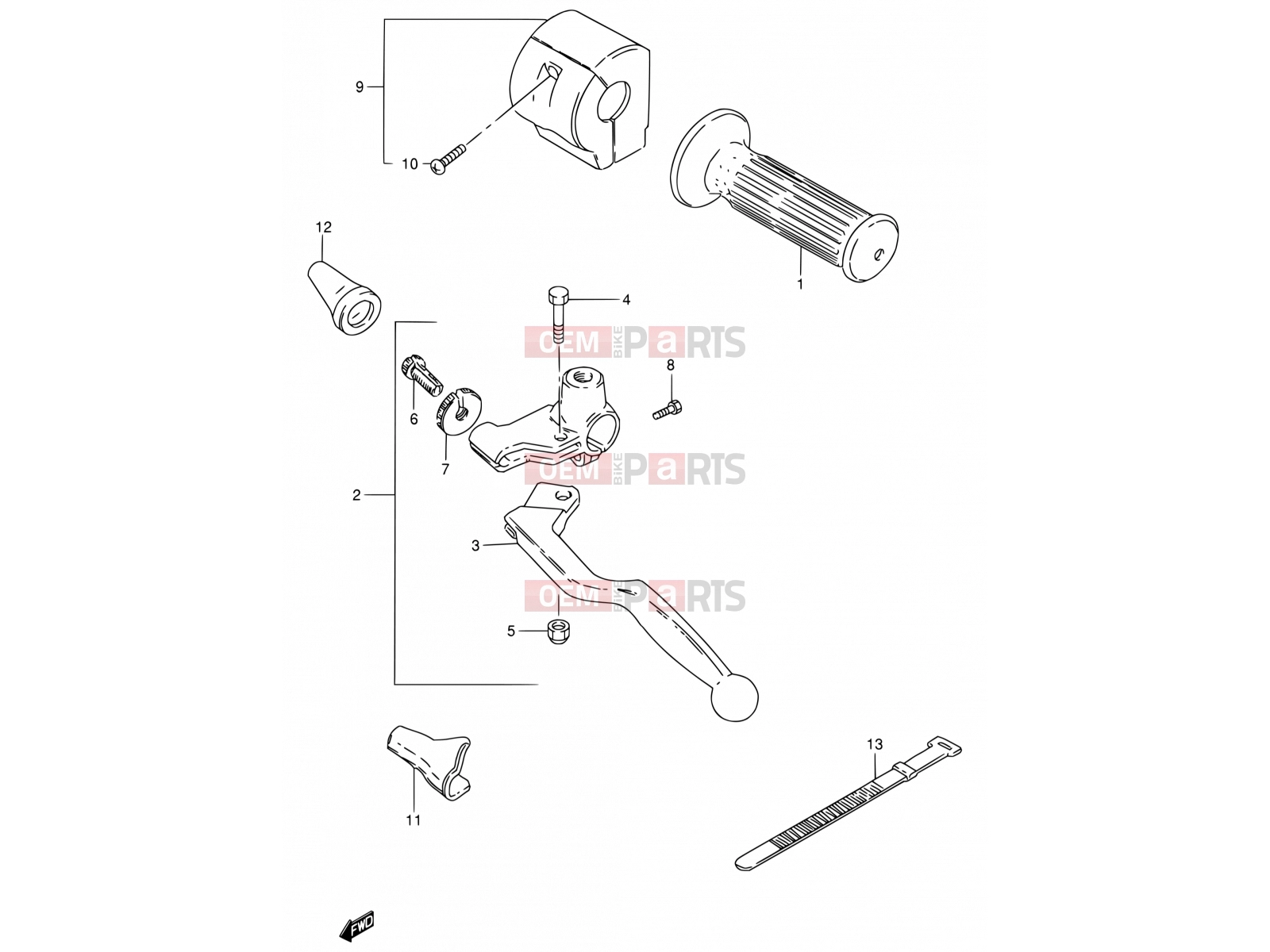 SUZUKI GN250 R (1994) 45 - LEFT HANDLE SWITCH