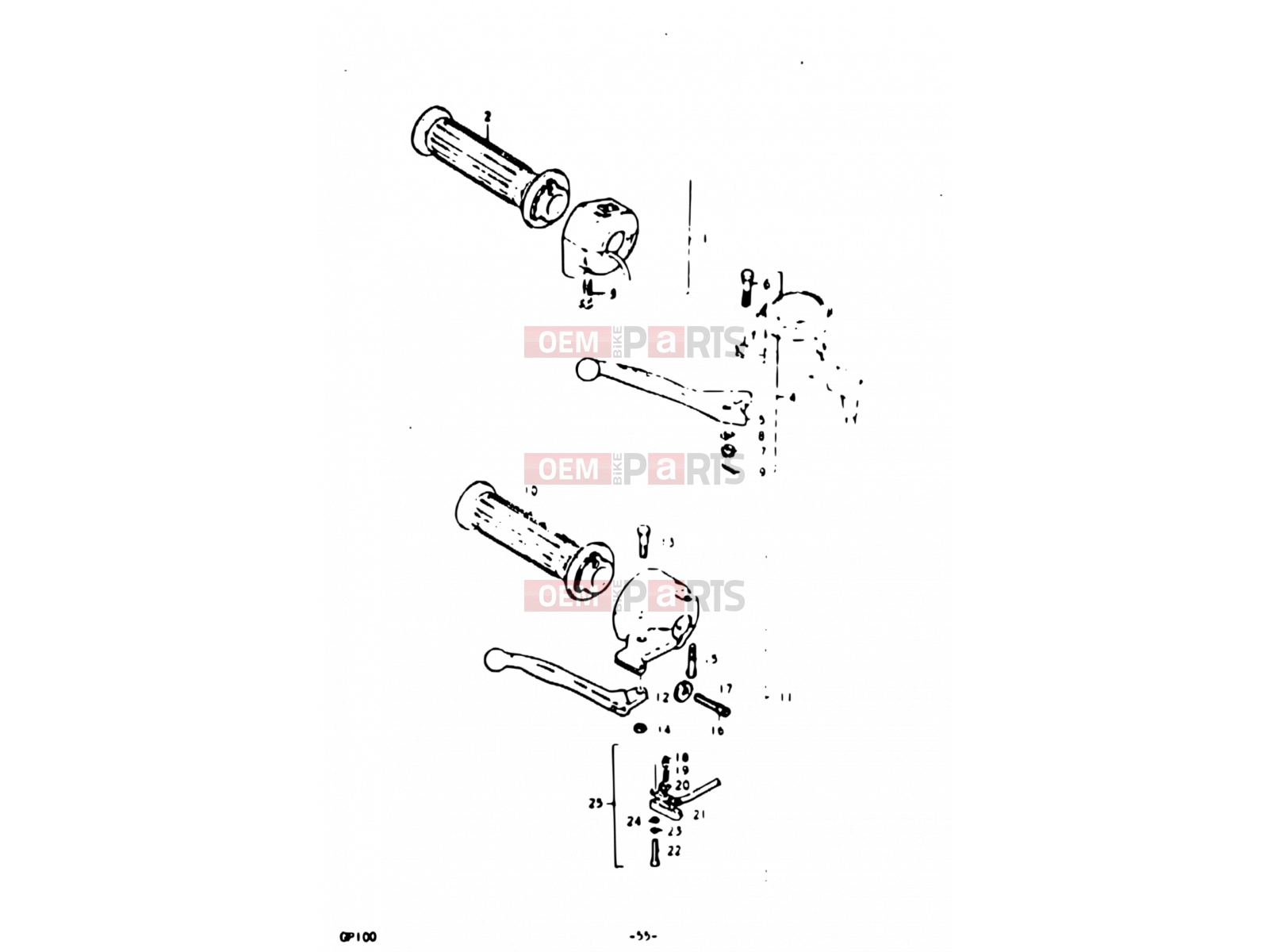 SUZUKI GP100 N (1992) 55 - RIGHT HANDLE SWITCH