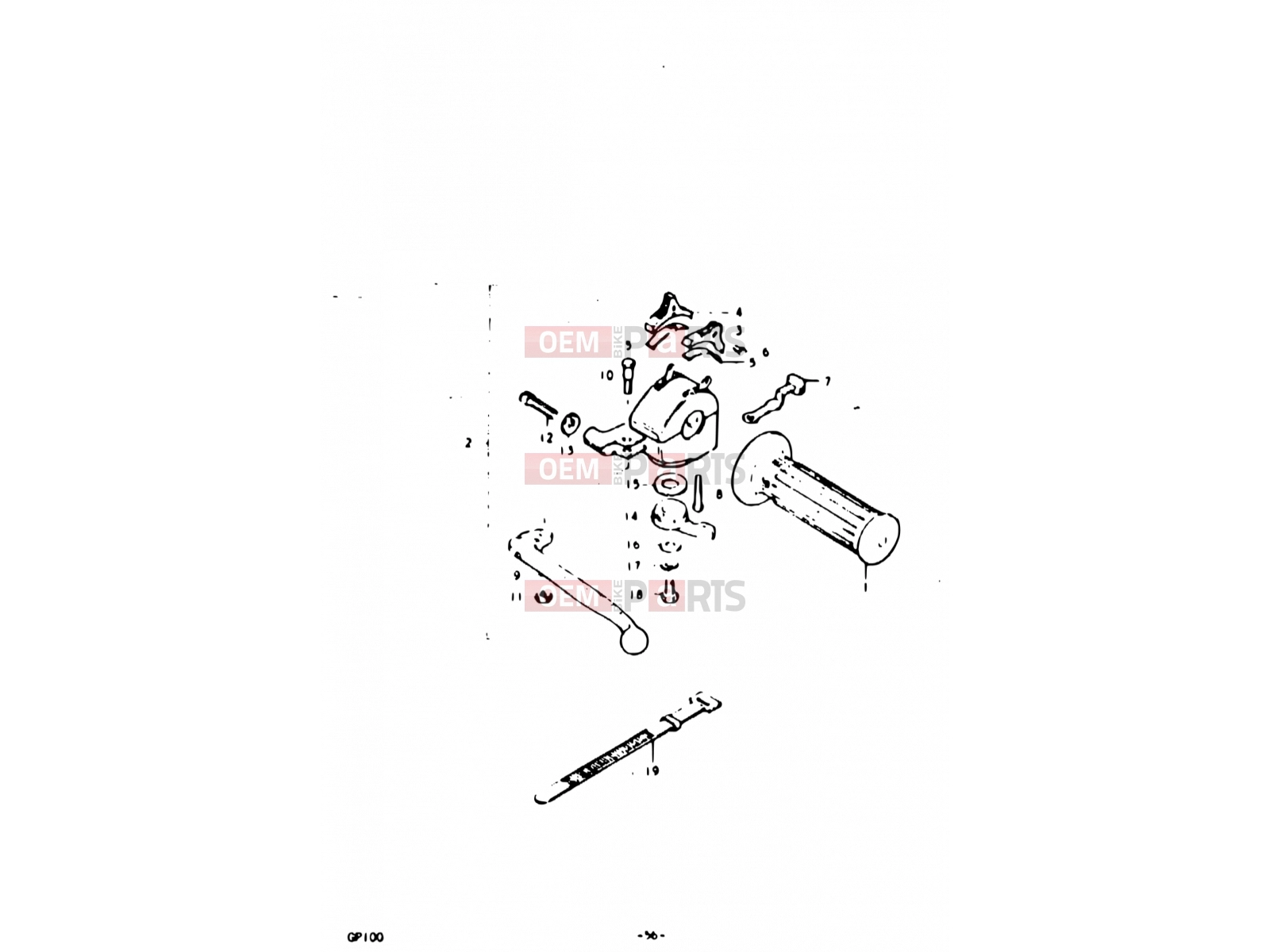 SUZUKI GP100 N (1992) 56 - LEFT HANDLE SWITCH