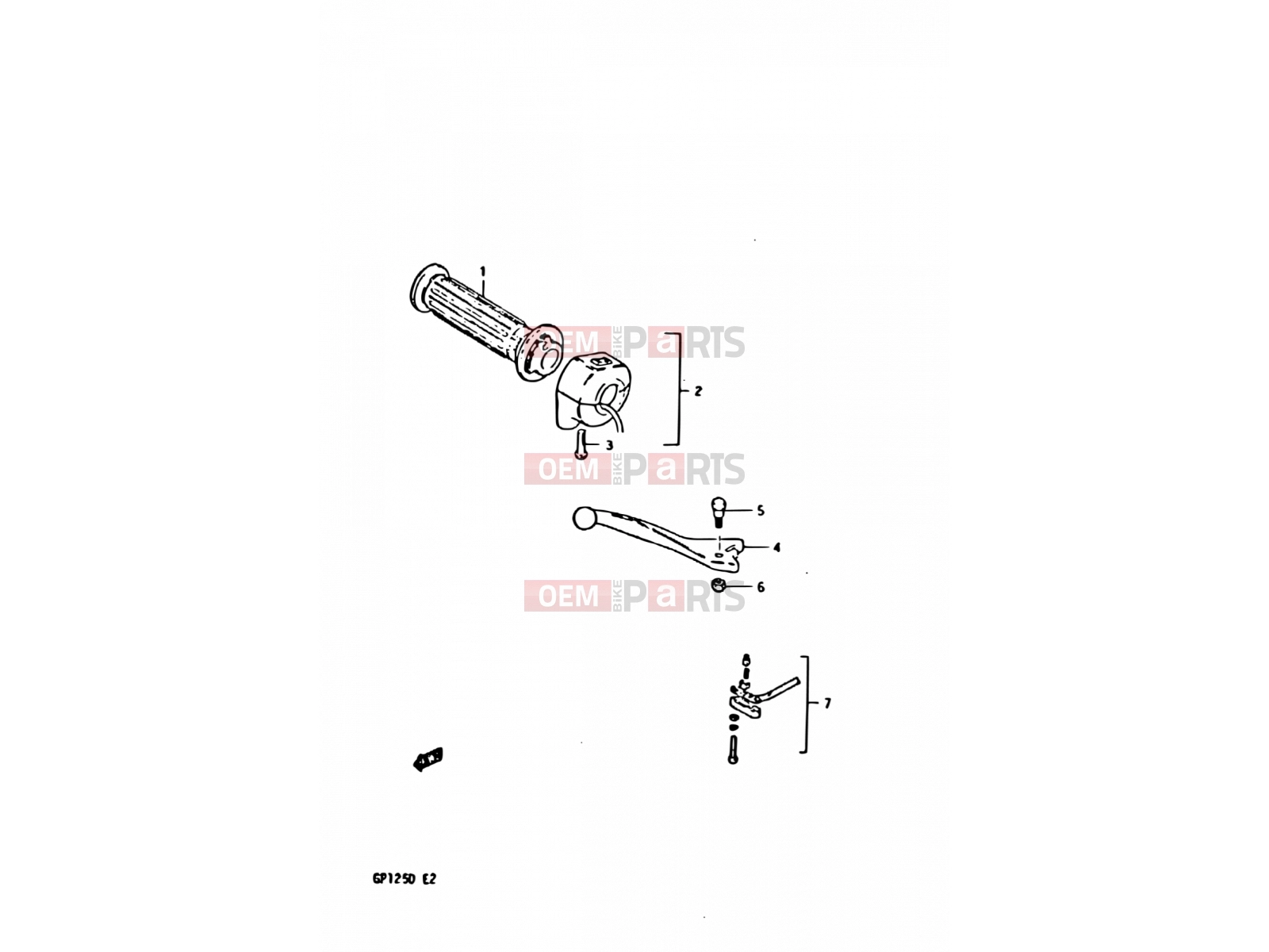 SUZUKI GP125 D (1983) 60 - RIGHT HANDLE SWITCH