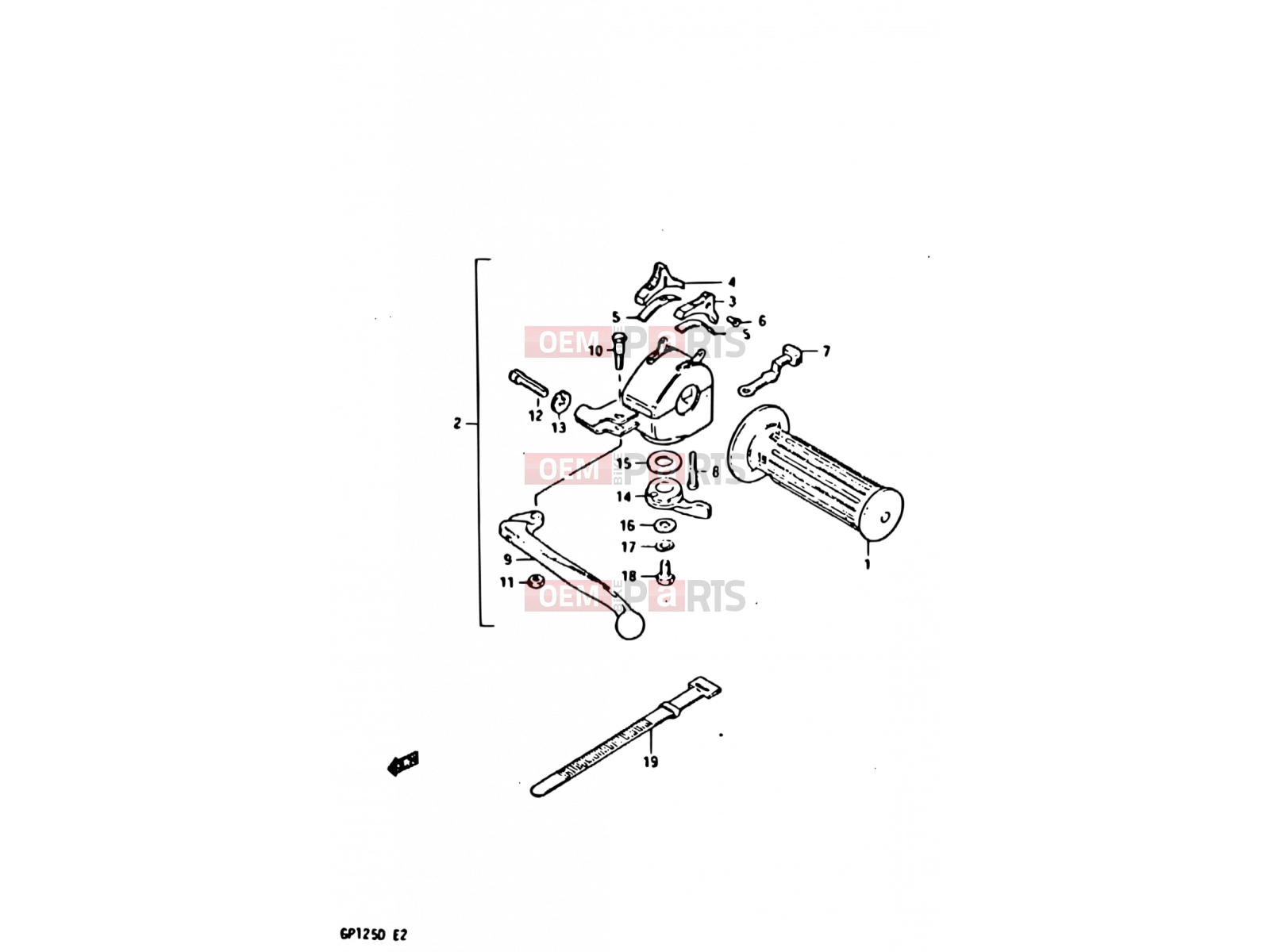 SUZUKI GP125 D (1983) 62 - LEFT HANDLE SWITCH