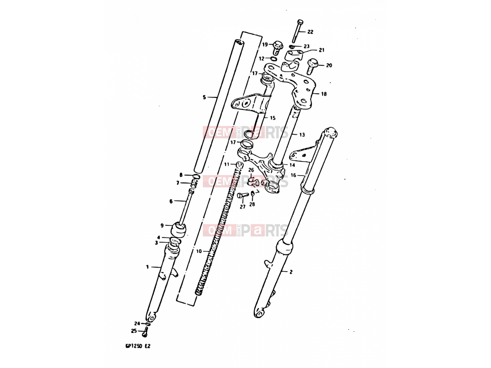 SUZUKI GP125 D (1983) 51 - FRONT FORK