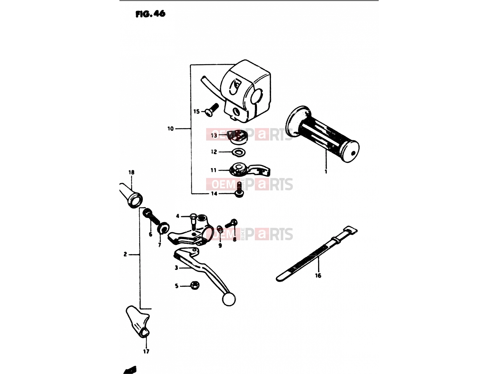 SUZUKI GS1100G E (1984) 46 - LEFT HANDLE SWITCH