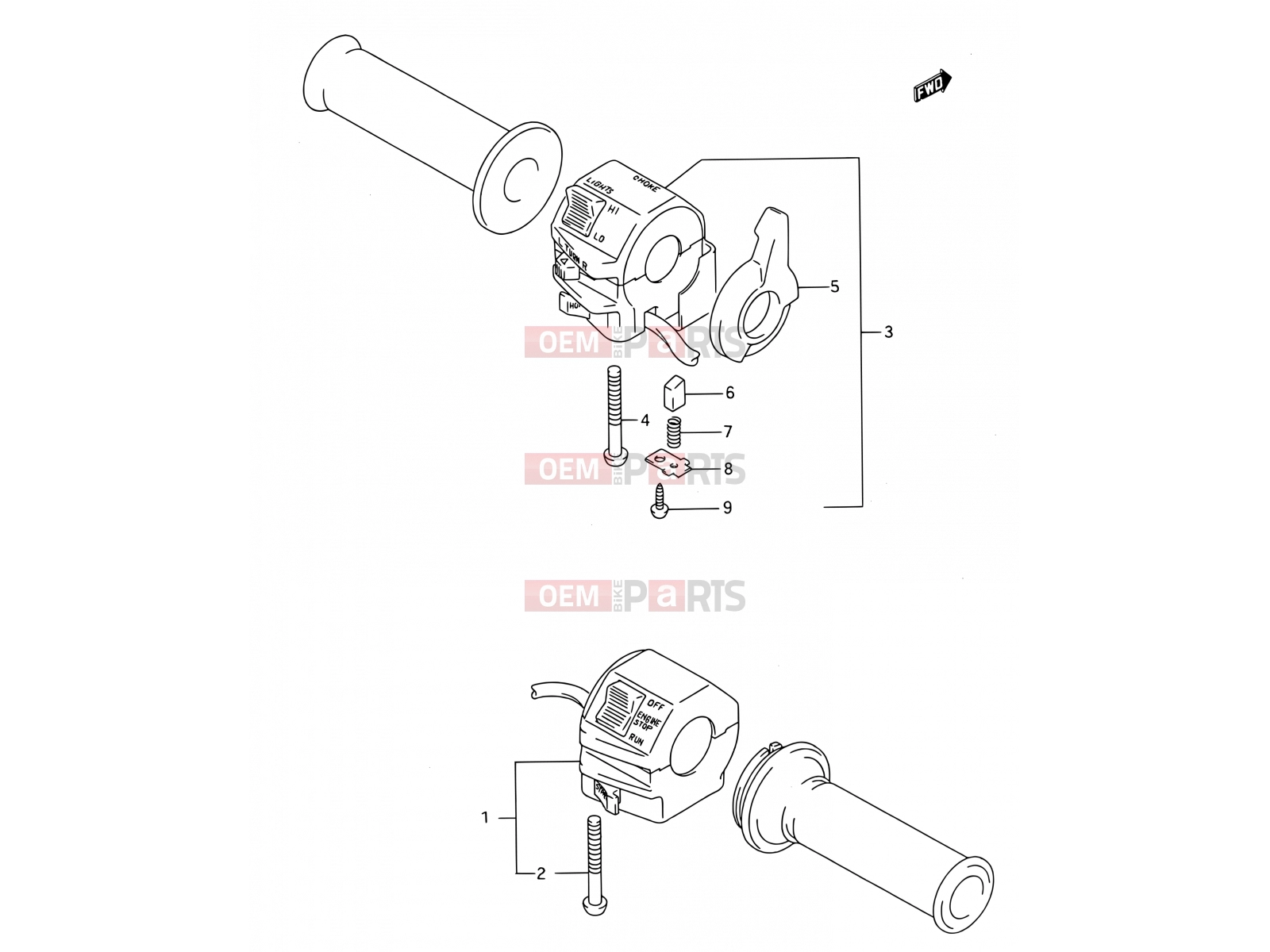 SUZUKI GS500E L (1990) (E28) 28 - HANDLE SWITCH