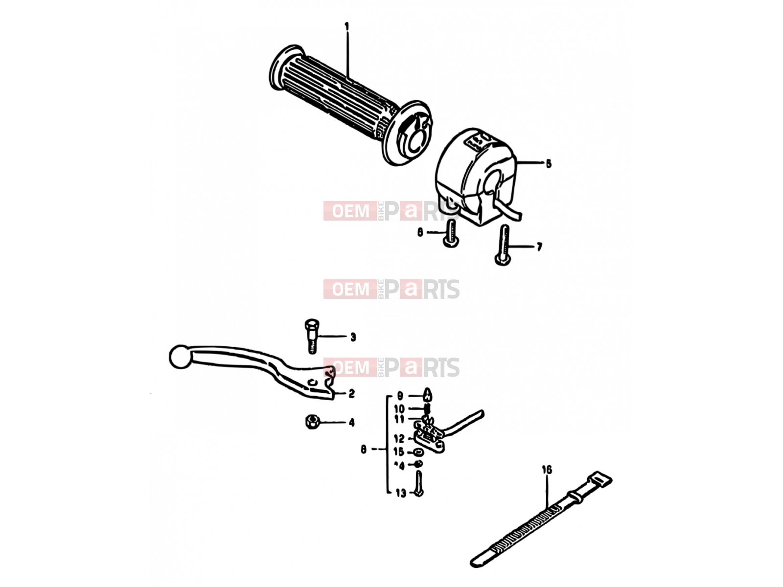 SUZUKI GS550M X (1999) 58 - RIGHT HANDLE SWITCH (E34)