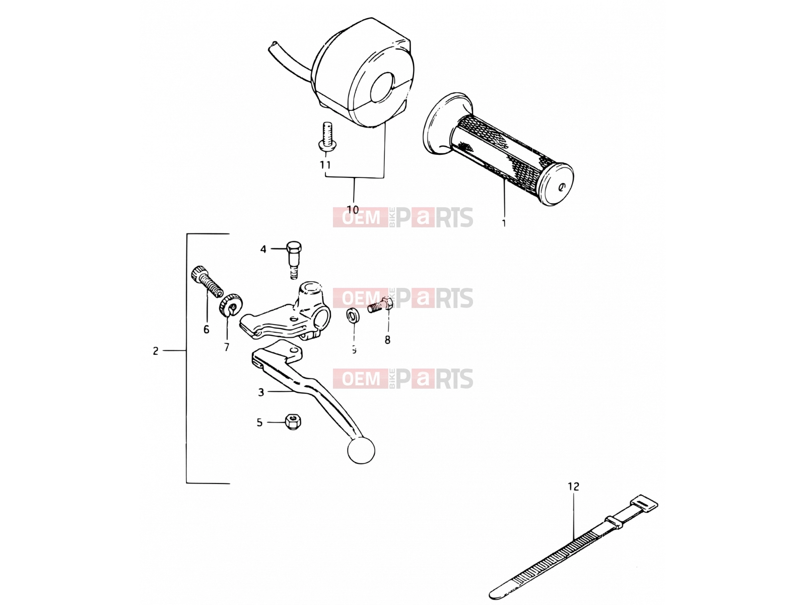 SUZUKI GSX400F D (1983) 55 - LEFT HANDLE SWITCH
