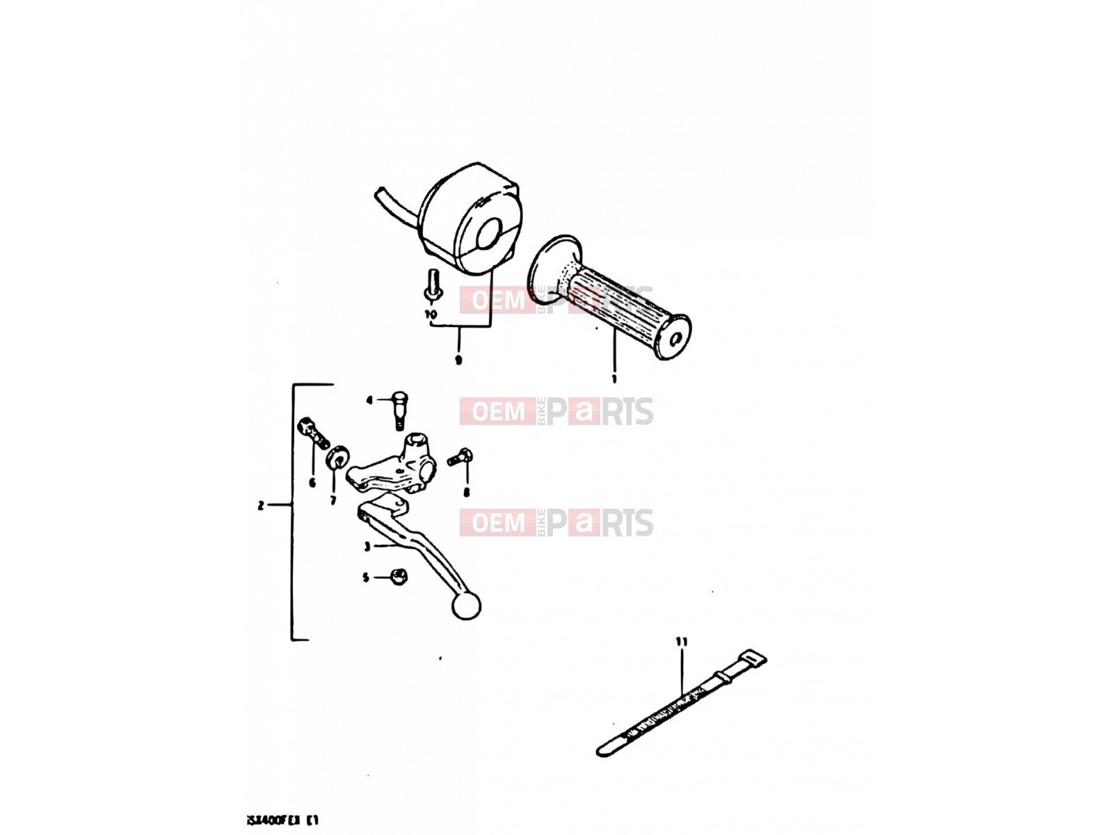 SUZUKI GSX400FE X (1999) 56 - LEFT HANDLE SWITCH