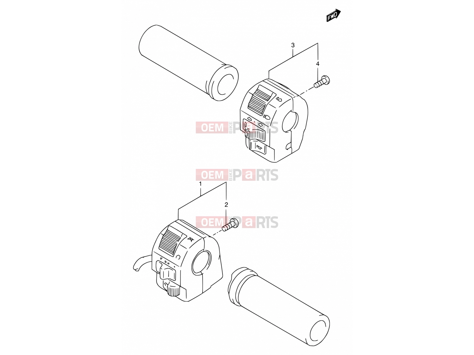 SUZUKI LS650P K2 (2002) Savage (E22) 26 - HANDLE SWITCH