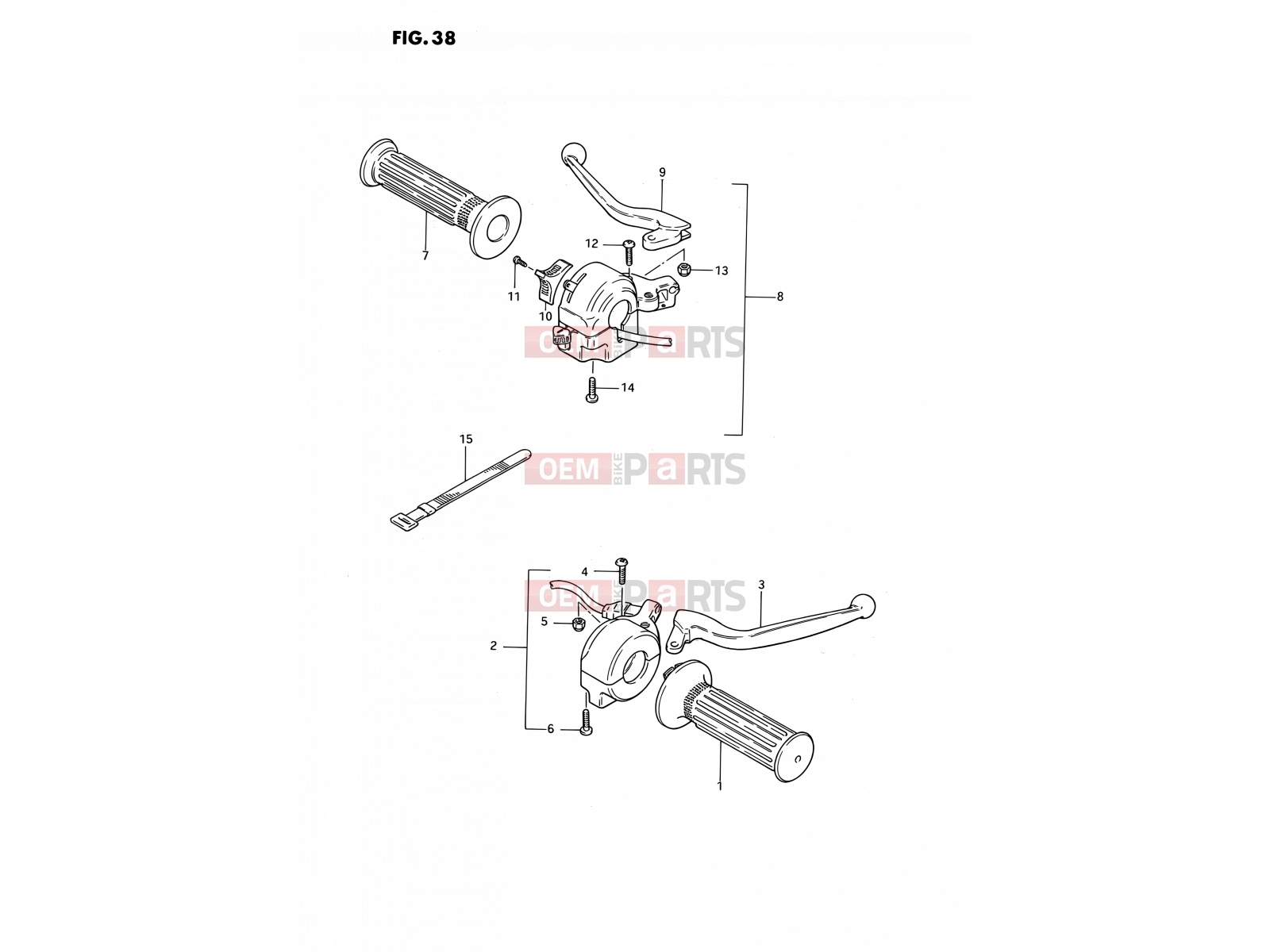 SUZUKI PV50 R (1994) 38 - HANDLE SWITCH (E16,E43)