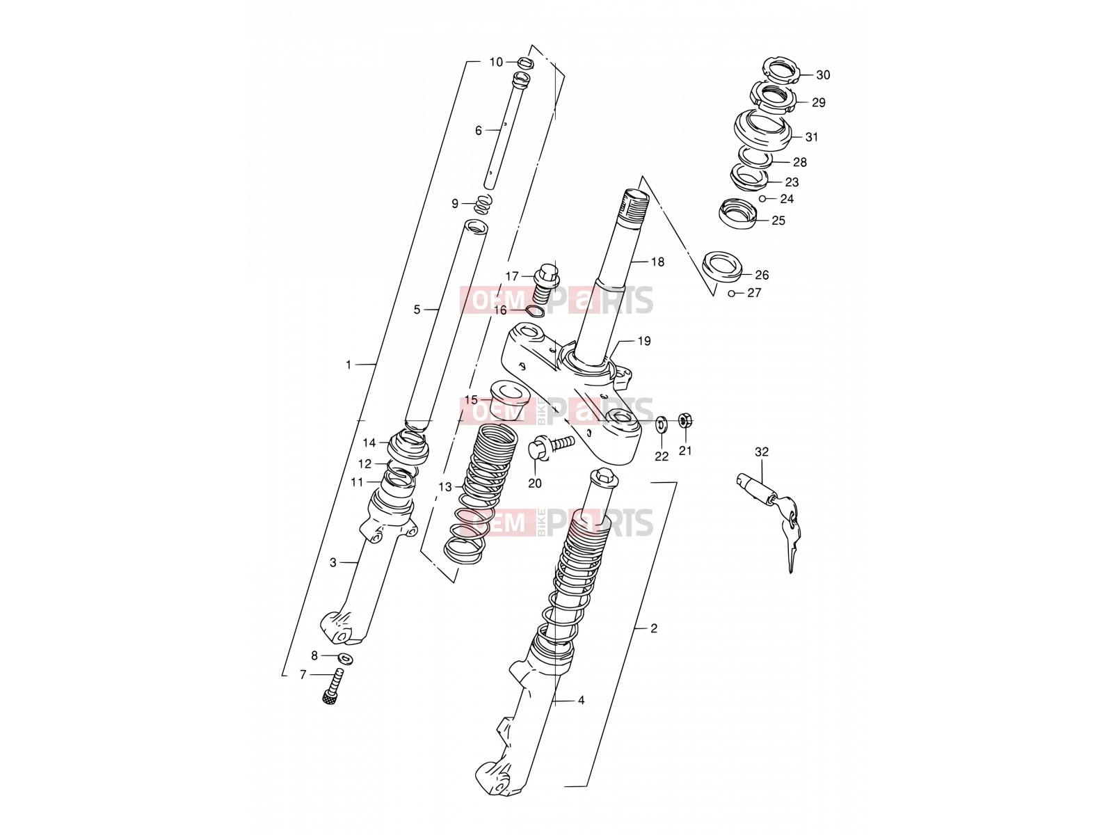 SUZUKI PV50 W (1998) 30 - FRONT FORK