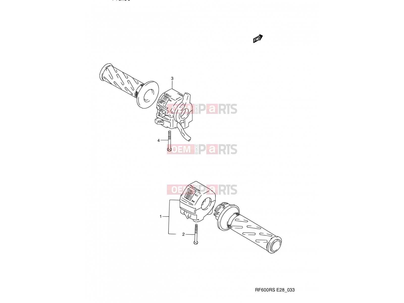 SUZUKI RF600R R (1994) 33 - HANDLE SWITCH