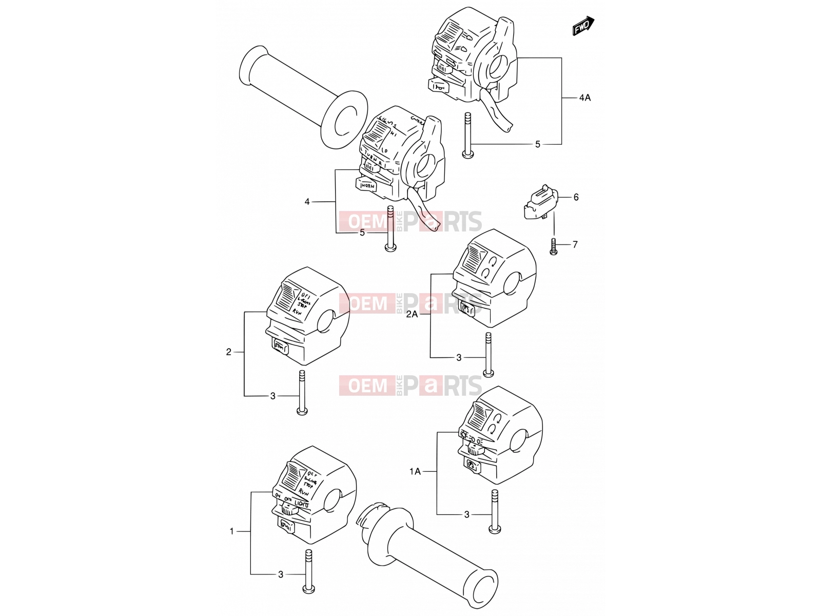 SUZUKI RF900R V (1997) 33 - HANDLE SWITCH