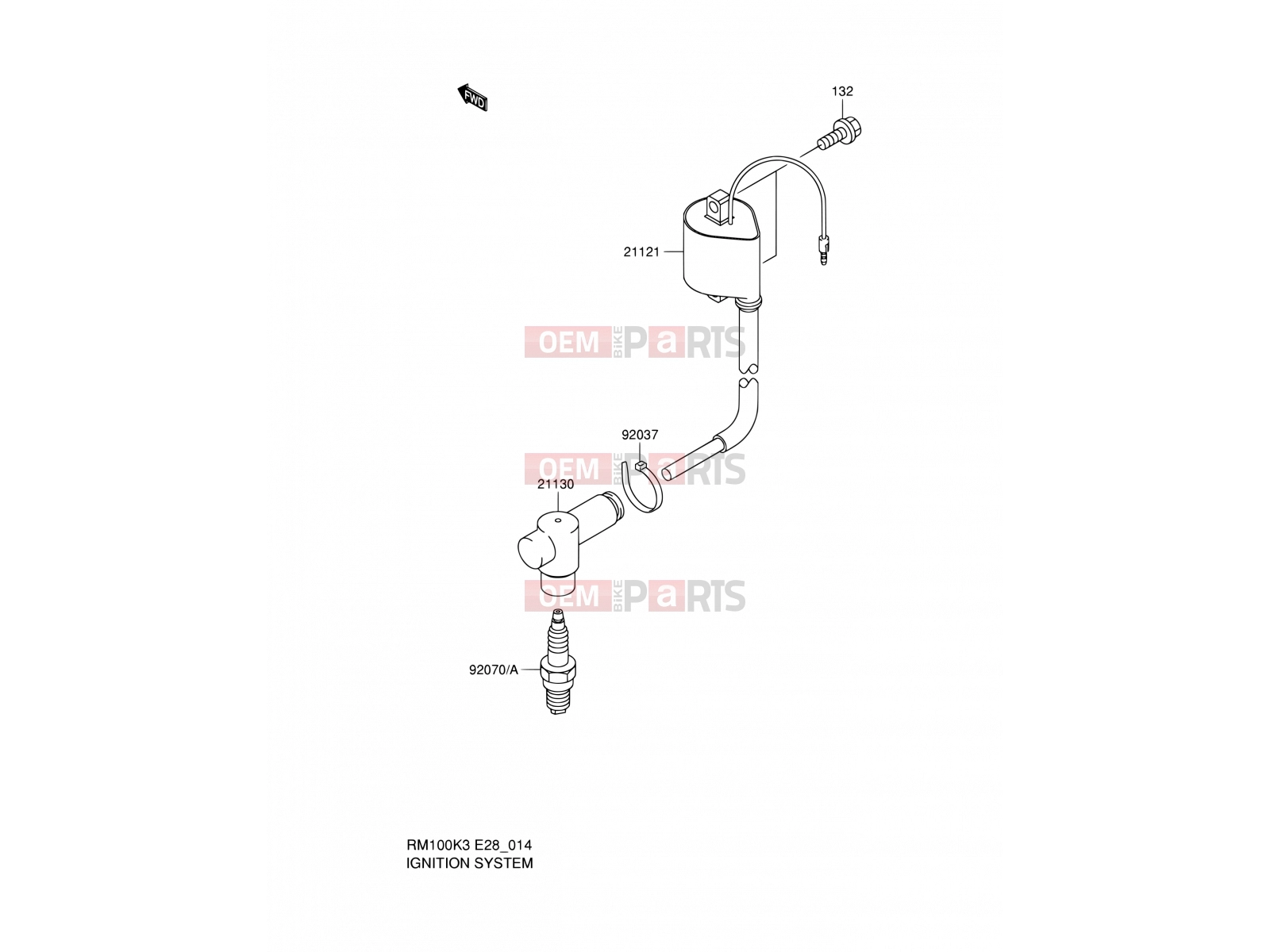 SUZUKI RM100 K4 (2004) (E28) 14 - IGNITION SYSTEM