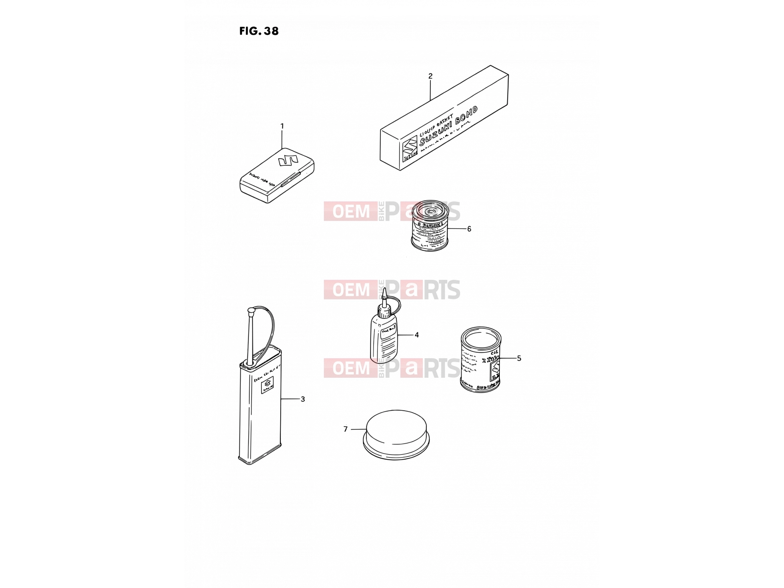 SUZUKI RM125 P (1993) (E02,E04,E24) 38 - OPTIONAL
