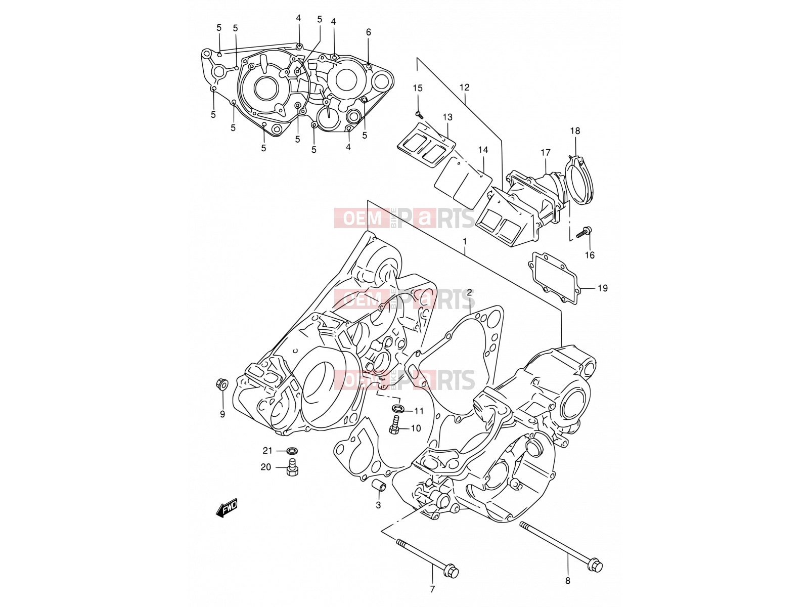 SUZUKI RM250 V (1997) (E02) 3 - CRANKCASE