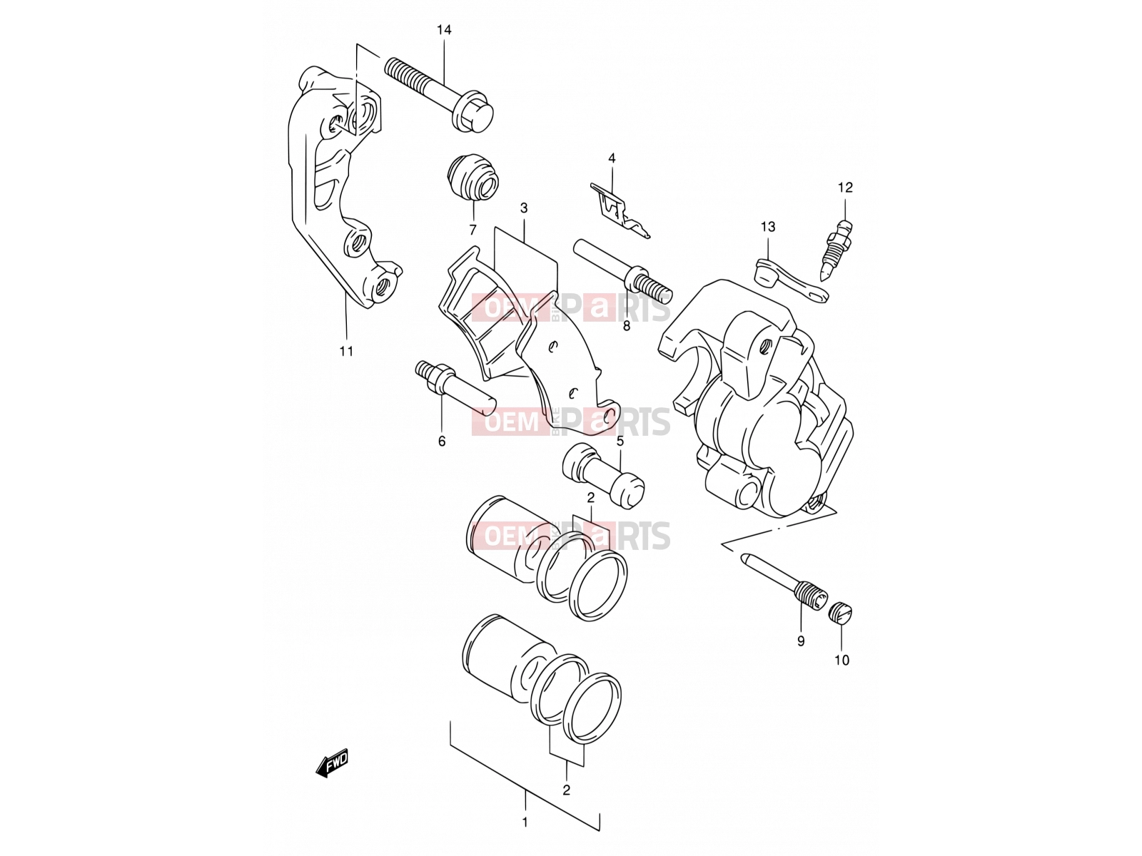 SUZUKI RM250 Y (2000) (E02) 31 - FRONT CALIPER