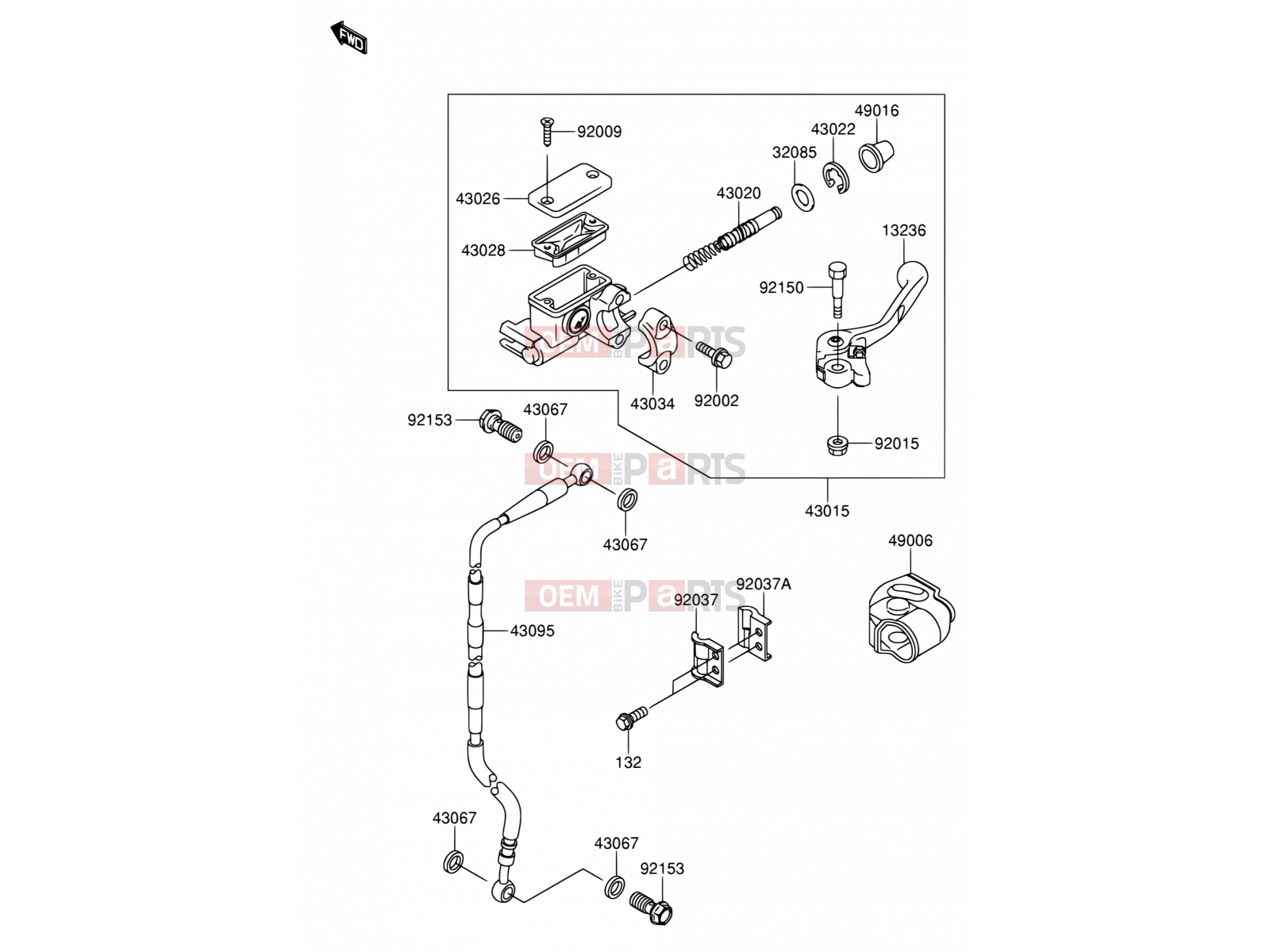 SUZUKI RM65 K3 (2003) (E03) 28 - FRONT MASTER CYLINDER
