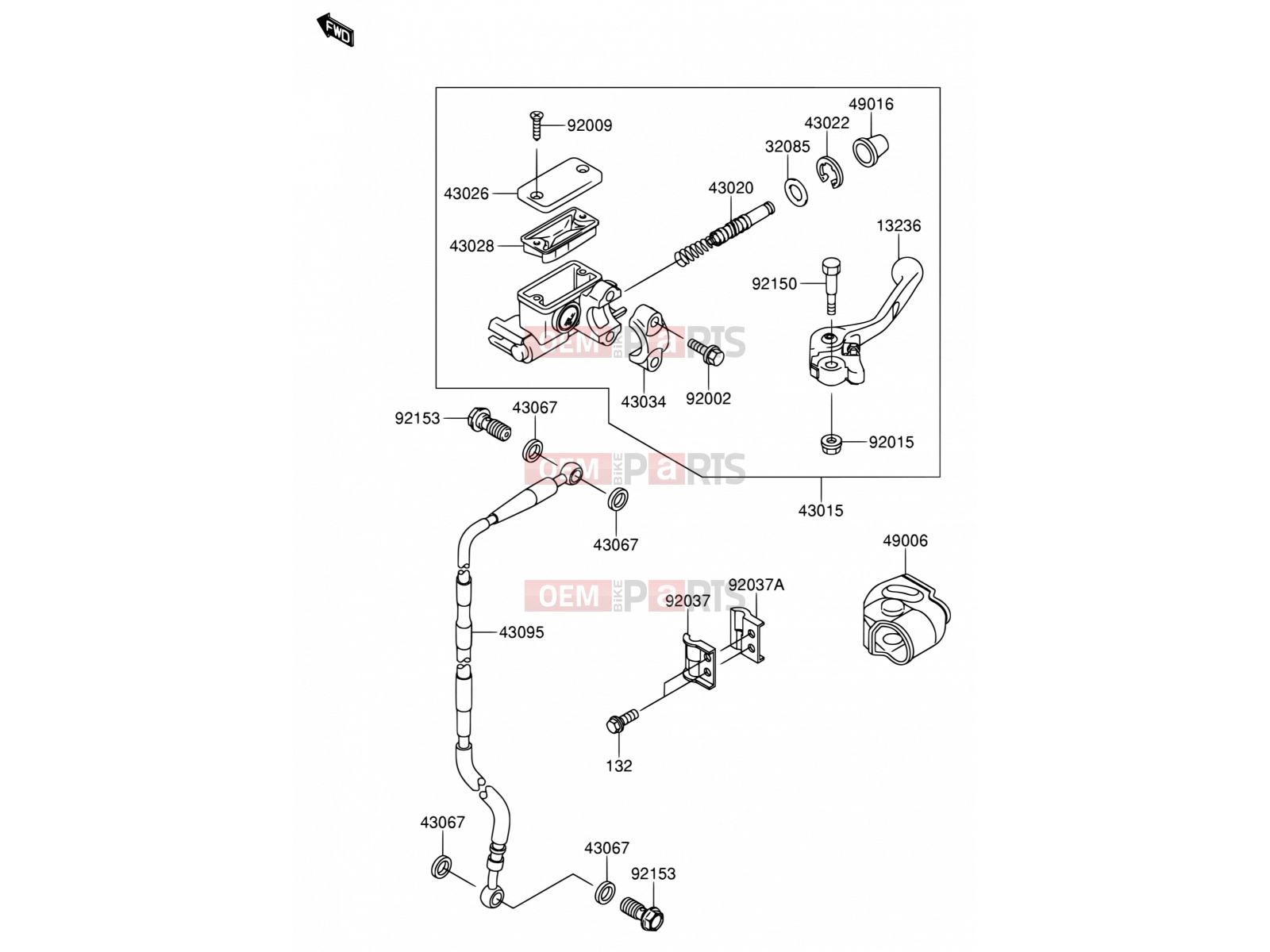 SUZUKI RM65 K3 (2003) (E24) 28 - FRONT MASTER CYLINDER