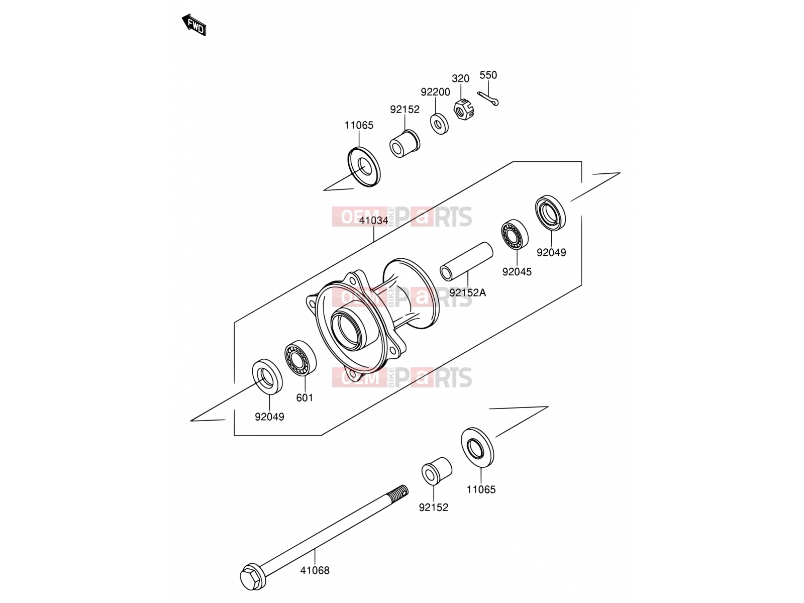 SUZUKI RM65 K4 (2004) (E28) 24 - FRONT HUB