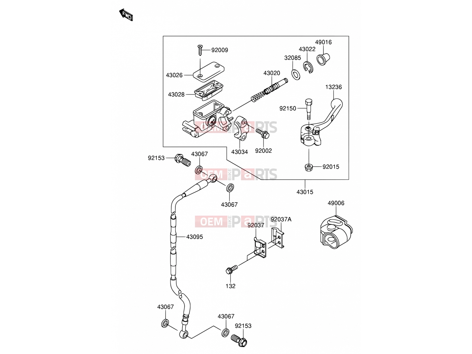 SUZUKI RM65 K5 (2005) (E19) 28 - FRONT MASTER CYLINDER
