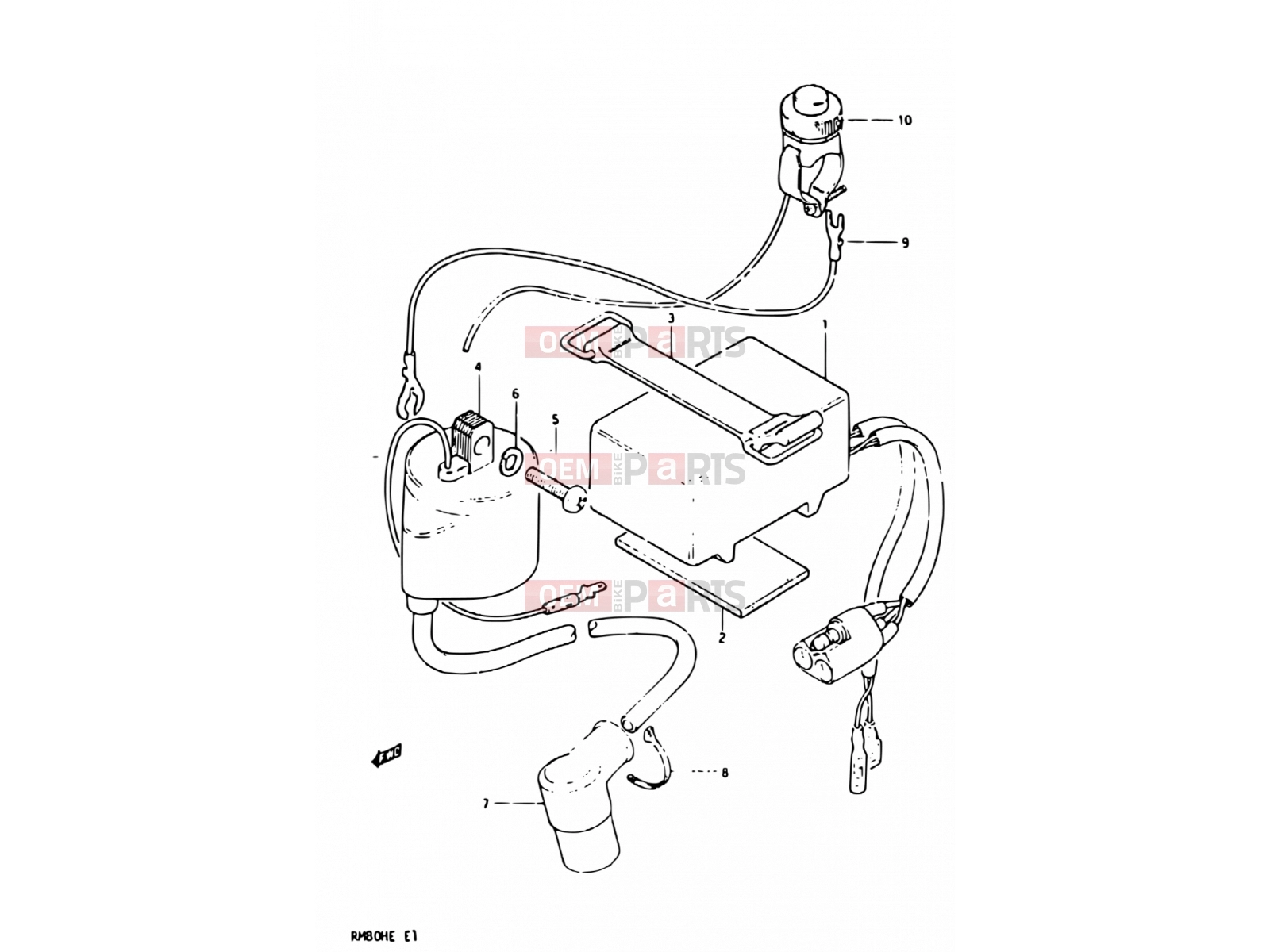 SUZUKI RM80H E (1984) 18 - CDI UNIT - IGNITION COIL