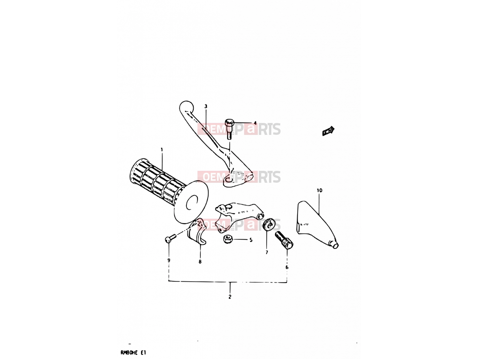 SUZUKI RM80H E (1984) 32 - LEFT HANDLE GRIP