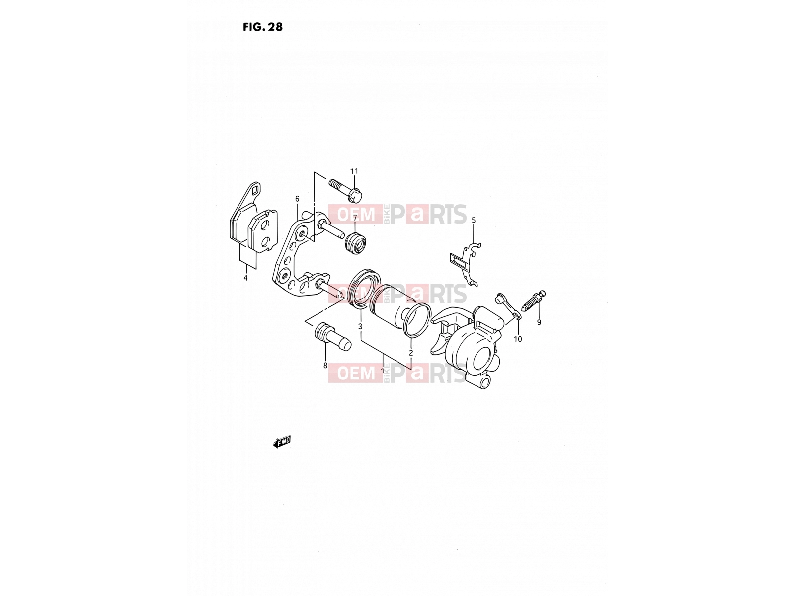 SUZUKI RM80 L (1990) (E24) 28 - FRONT CALIPER