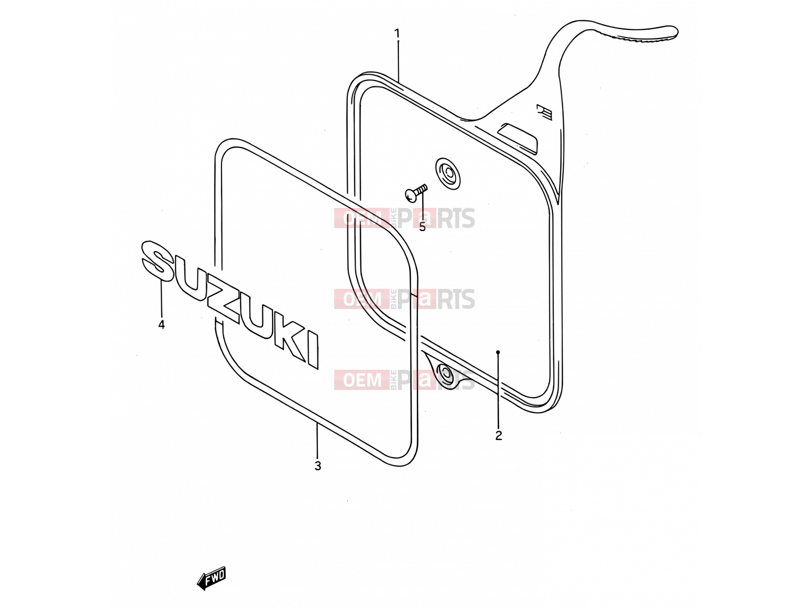 SUZUKI RM80 S (1995) (E03,E28,E33) 42 - FRONT NUMBER PLATE
