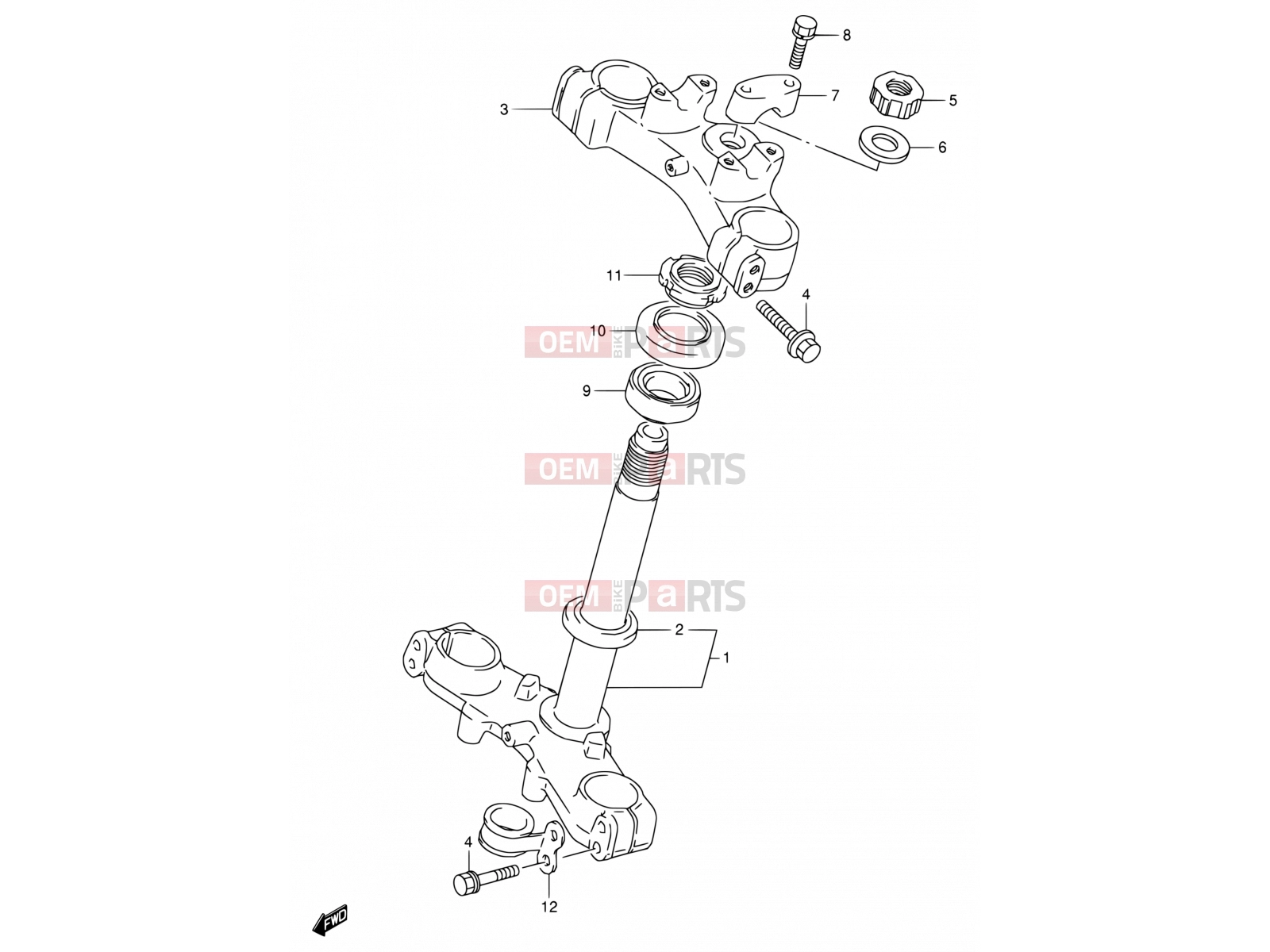 SUZUKI RM80 V (1997) (E24) 29 - STEERING STEM