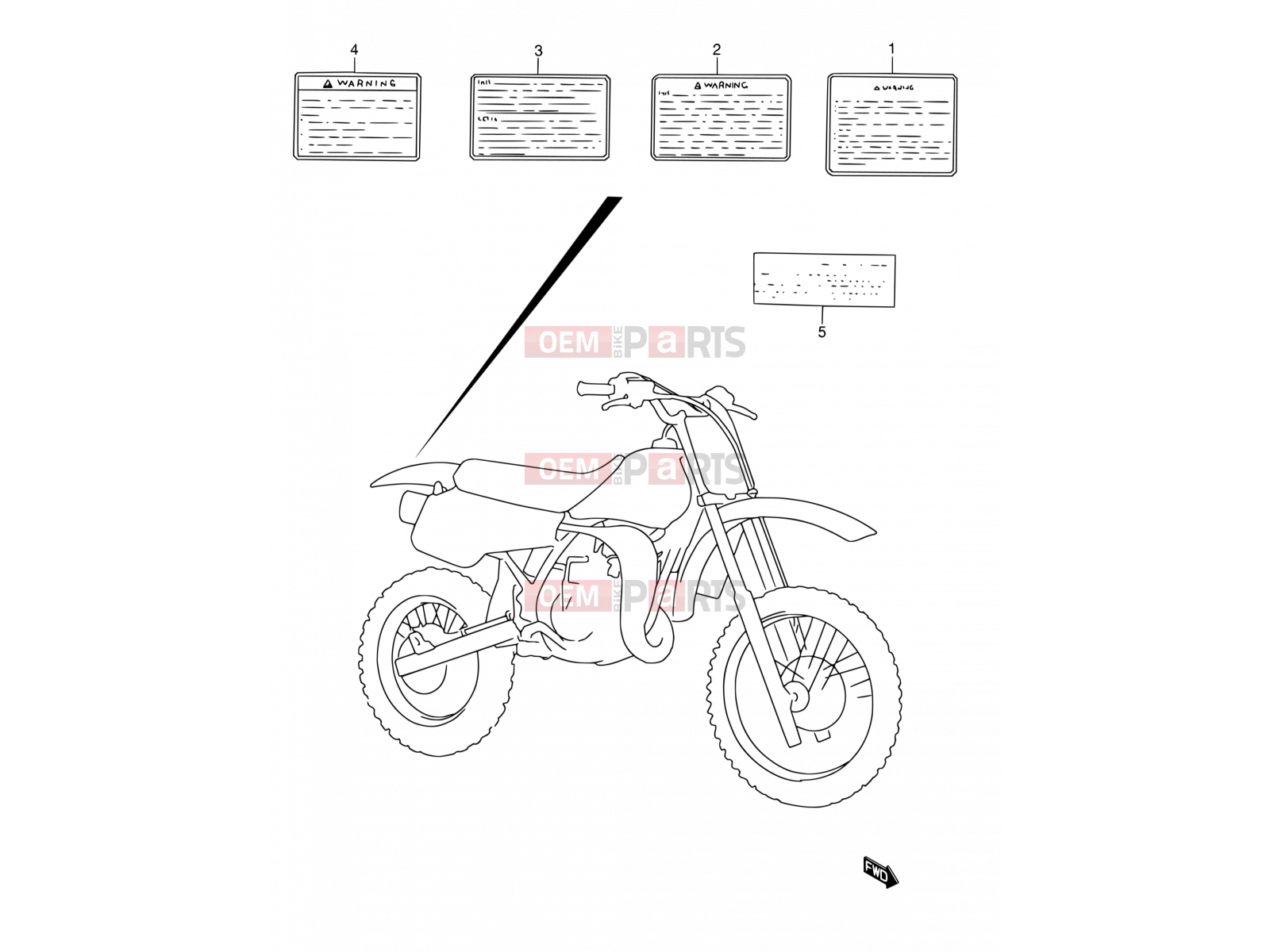 SUZUKI RM80 V (1997) (E03,E28,E33) 26 - LABEL