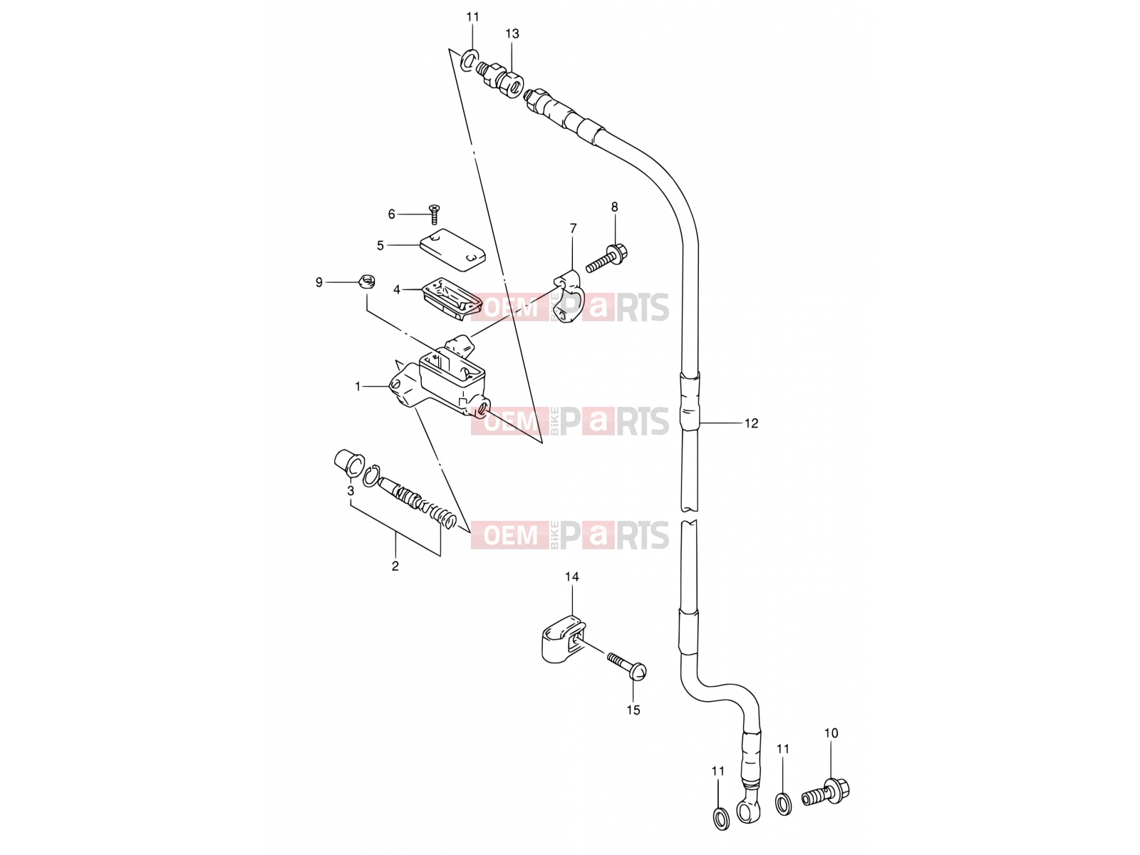 SUZUKI RM80 W (1998) (E03,E28,E33) 32 - FRONT MASTER CYLINDER