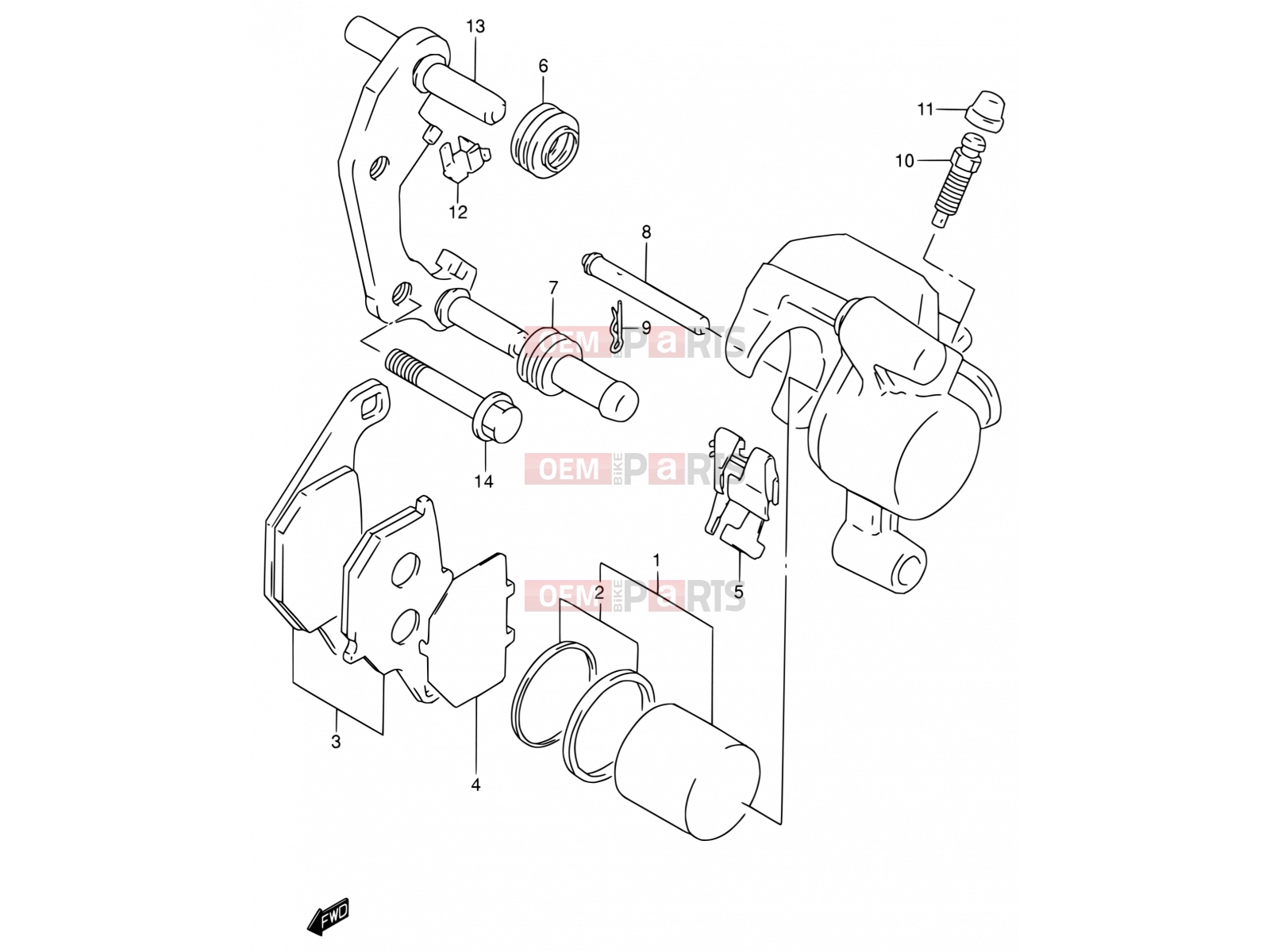 SUZUKI RM80 Y (2000) 31 - FRONT CALIPER