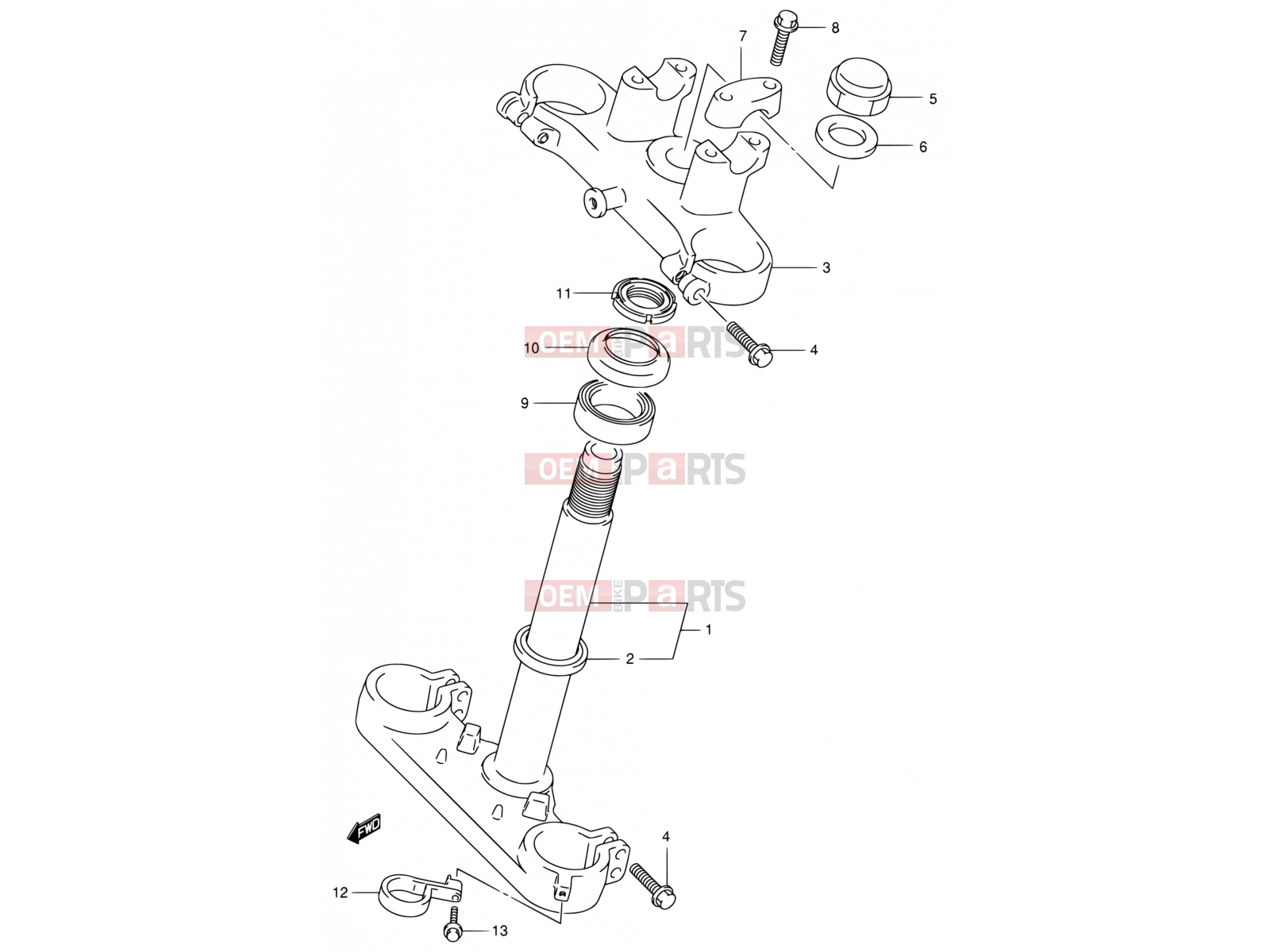 SUZUKI RM85 K4 (2004) (P03,P28) 30 - FRONT FORK BRACKET