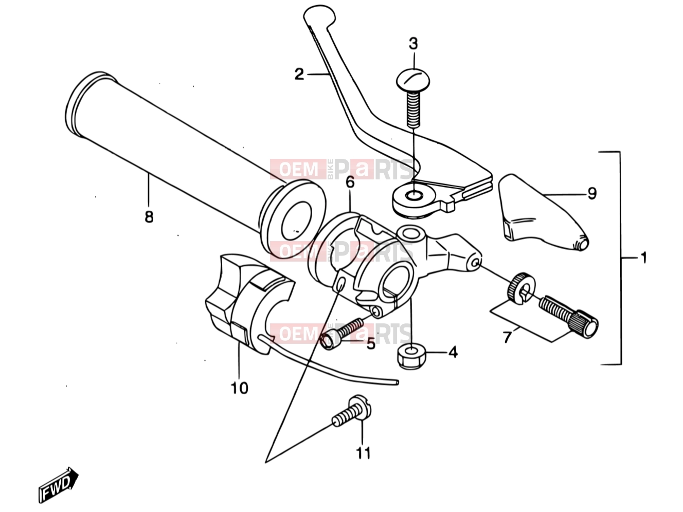 SUZUKI RMX50 Y (2000) 36 - LEFT HANDLE SWITCH