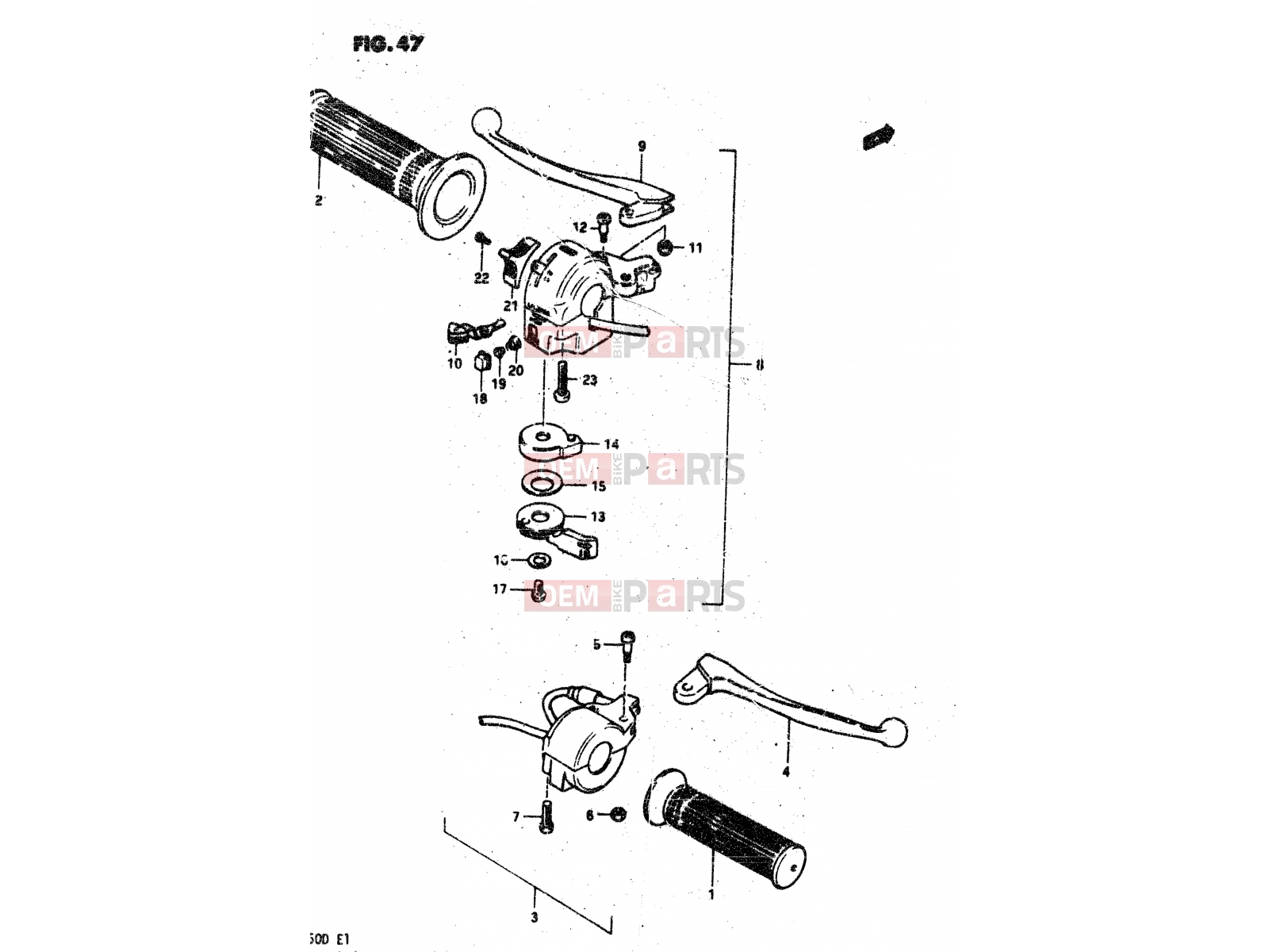 SUZUKI RV50 X (1999) 47 - HANDLE SWITCH (E41)