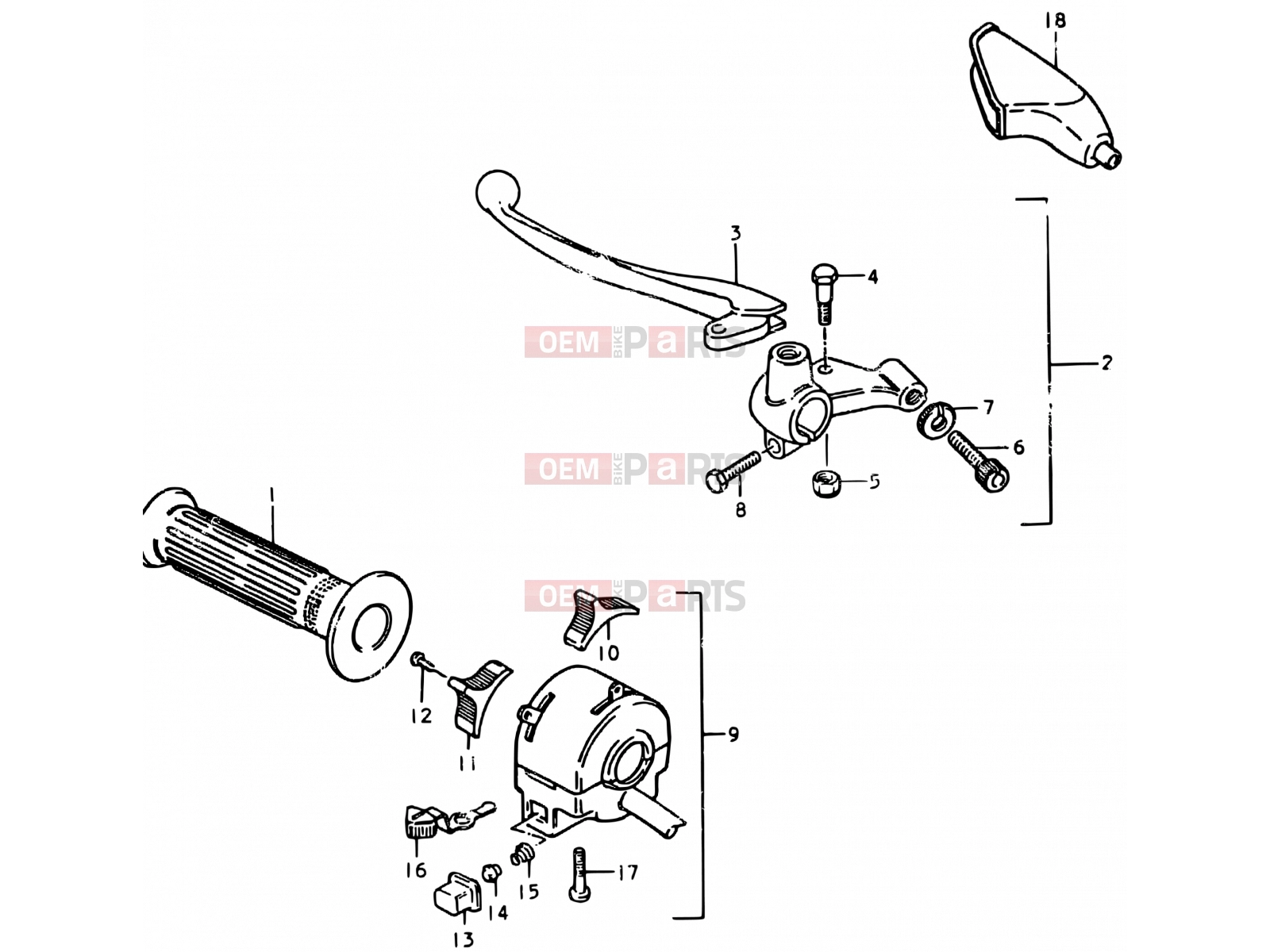 SUZUKI SP370 C (1978) 35 - LEFT HANDLE SWITCH
