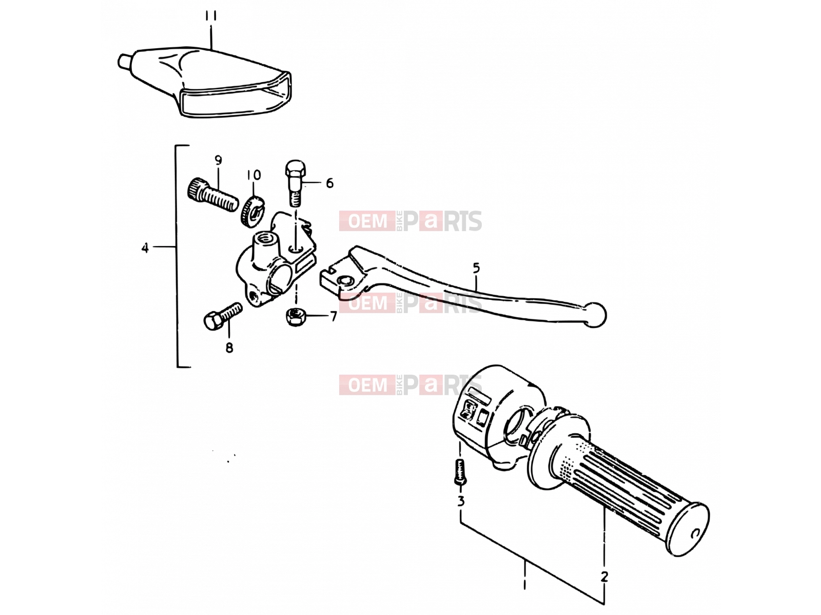 SUZUKI SP370 N (1992) 34 - RIGHT HANDLE SWITCH