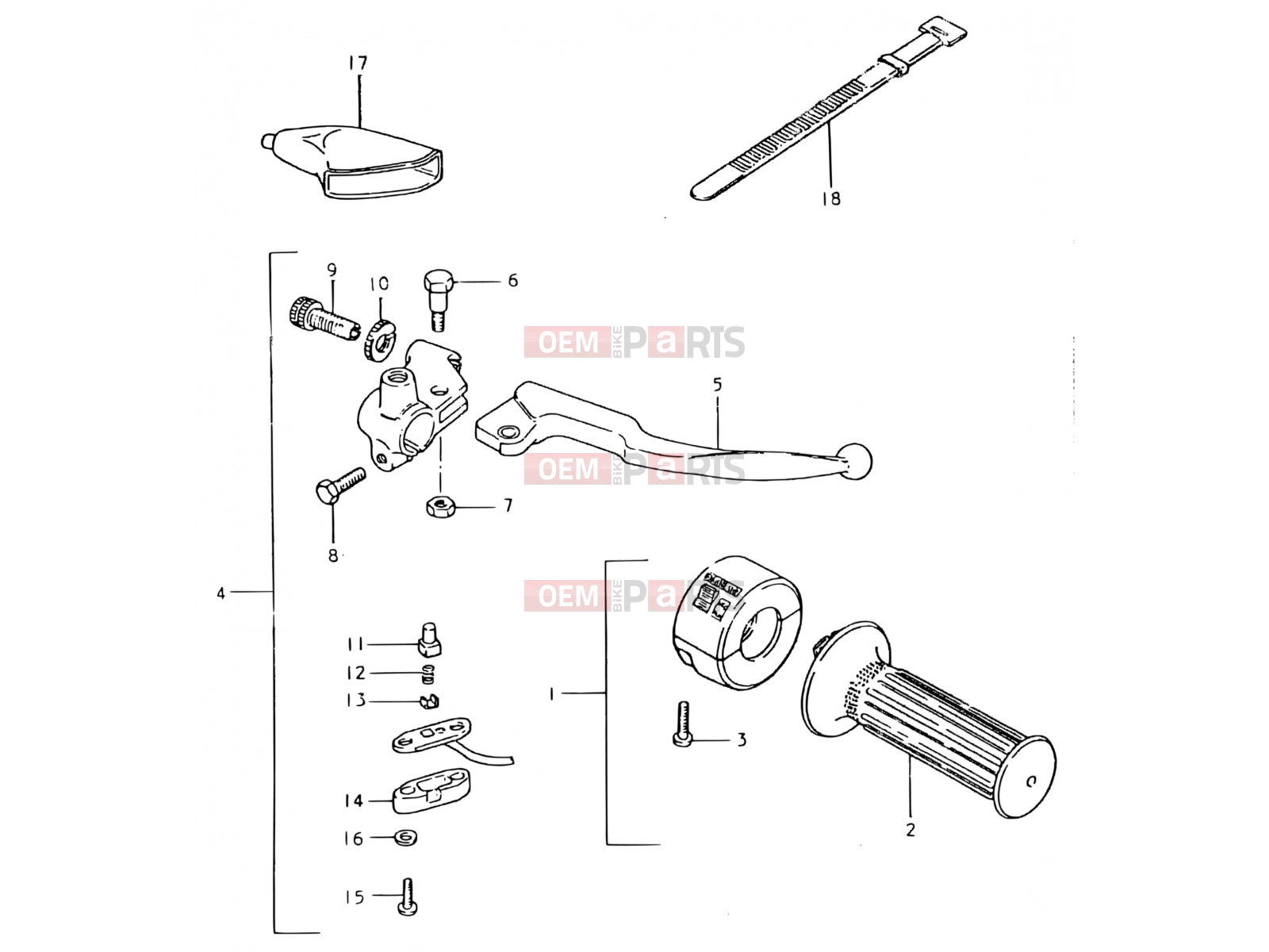 SUZUKI SP400 T (1996) 53 - RIGHT HANDLE SWITCH
