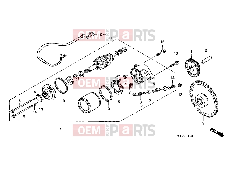 HONDA NES1501 @150 2001 E-10 STARTER ENGINE