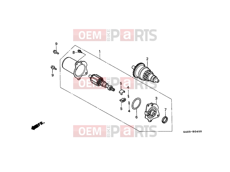 HONDA SK50MR DIO SR 1994 E-4 STARTER ENGINE