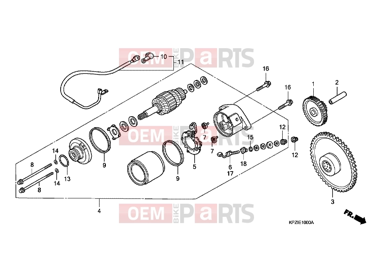 HONDA SES1252 Dylan 125 2002 E-10 STARTER ENGINE