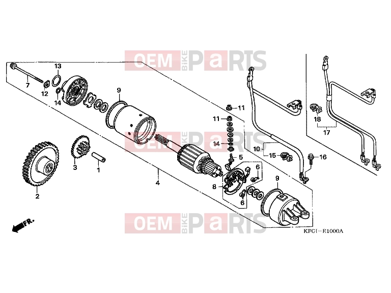 HONDA FES2501 Foresight 2001 E-10 STARTER ENGINE