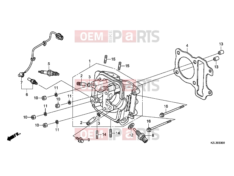 HONDA NSC110MPDE NSC110MPDE 2014 E-3 CYLINDER HEAD