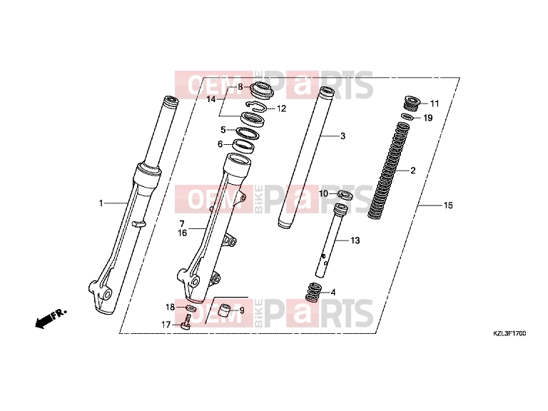 HONDA NSC110MPDE NSC110MPDE 2014 F-17 FRONT FORK