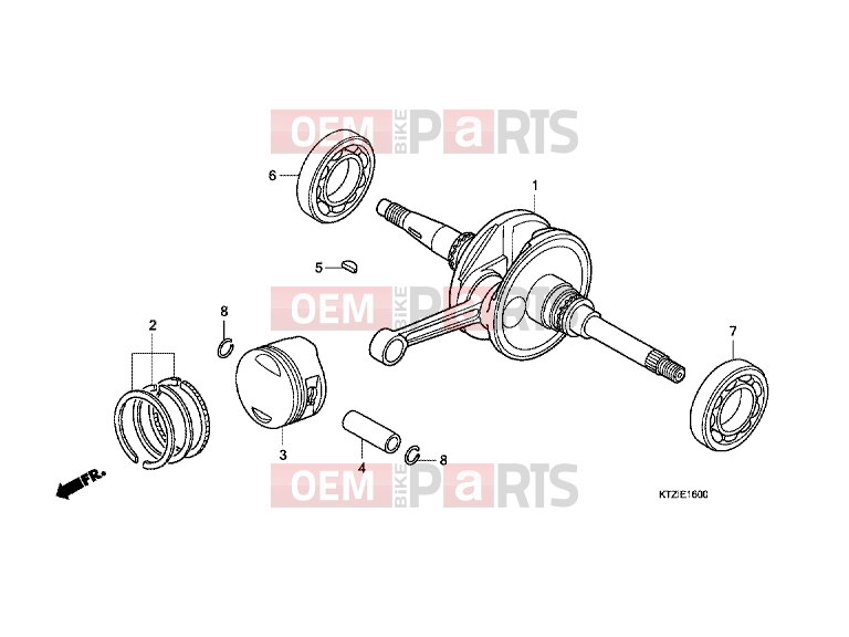 HONDA PES150R9 PS150i R 2009 E-16 CRANKSHAFT / PISTON