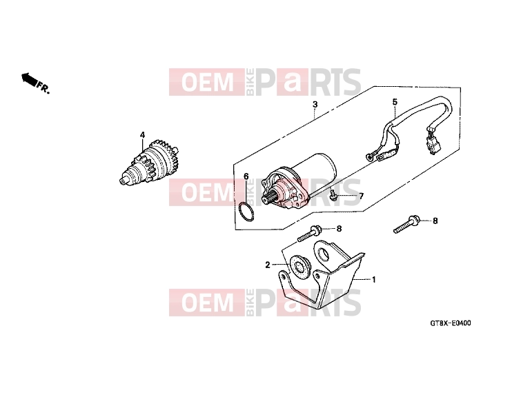 HONDA PK50SMY Wallaroo 2000 E-4 STARTER ENGINE