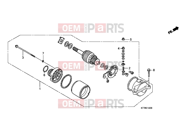 HONDA CBF150SHA CBF150SH 2010 E-12 STARTER ENGINE