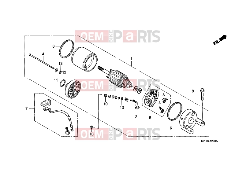 HONDA CBF2504 CBF250 2004 E-12 STARTER ENGINE