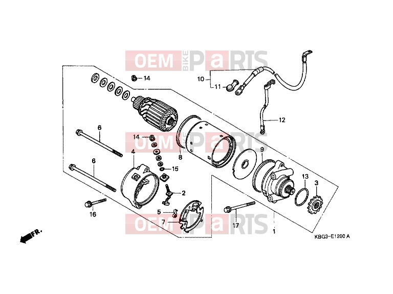 HONDA CB250M NIGHTHAWK 1991 E-12 STARTER ENGINE